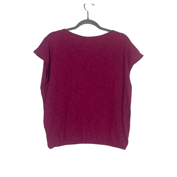 NWT prAna Cotton Ocupas Popover Keyhole Tie Cap Sleeves Top S Orchid Pink #2937 - Picture 3 of 13